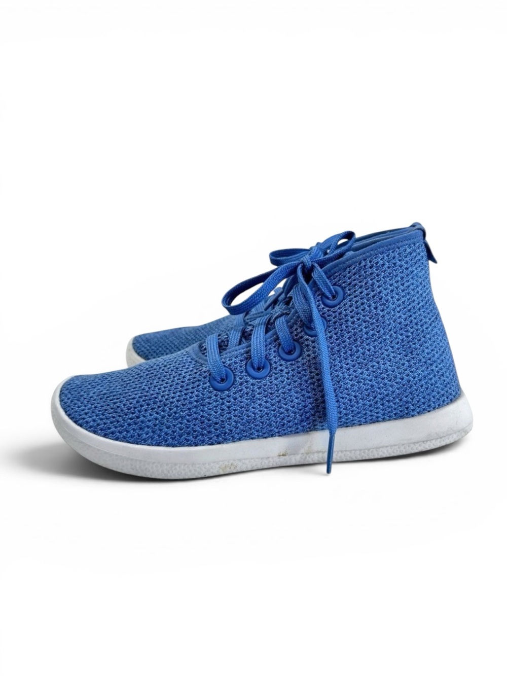 Allbirds Tree Toppers High Top Sneakers Blue Nikau Sapphire White Sole